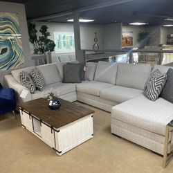 Koralynn Stone 3-Piece RAF Chaise Sectional