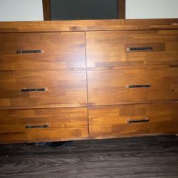 Brown Wood Dresser 