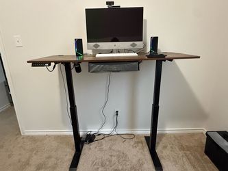 Electric adjustable Standing Desk with Wood Top
