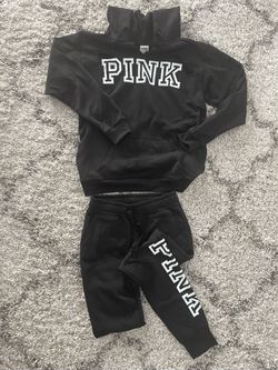 VS Pink Logo Hoodie And Jogger 