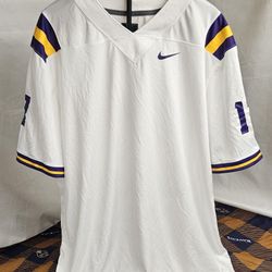 Men's Nike LSU Tigers White Football Vapor Football Jersey with  #17 on each Sleeve Size 3XL