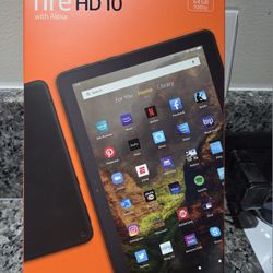 NEW - Amazon Fire HD 10 - 64gb With Keyboard