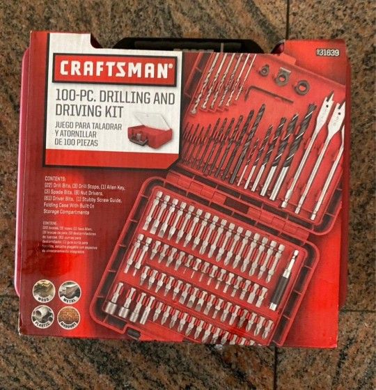 Craftsman 100-pc Piece Speed-Lok Drill & and Drive Set 9-47625 - NIB