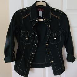 DARK DENIM JEAN JACKET BABY PHAT