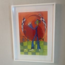 Signed Lithograph Framed Wall Art Print
