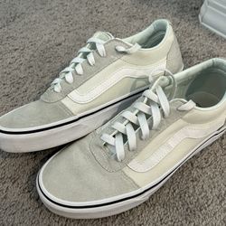 Women’s Green And White Vans