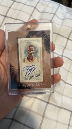 2018 Allen & Ginter . MINI FRAMED Relic / AUTO . JAREN JACKSON Jr . BASKETBALL