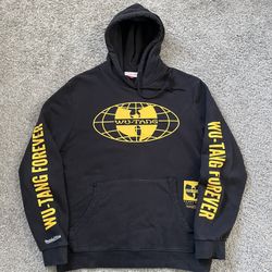 🔴Wu-Tang Hoodie Size XL Mitchell & Ness Sweater Black Yellow WuTang