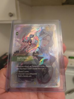 Riftbound Aphelios Exalted Signature Card #224/223 Full Art Foil – Near Mint