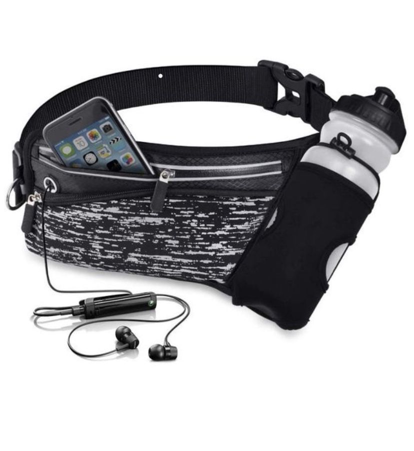 Running Belt Waist Pack with Water Bottle Holder (BOTTLE NOT INCLUDED)