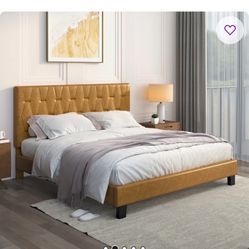 Chic King Size Faux Leather Headboard, FootBoard and 2 Boxsprings Included