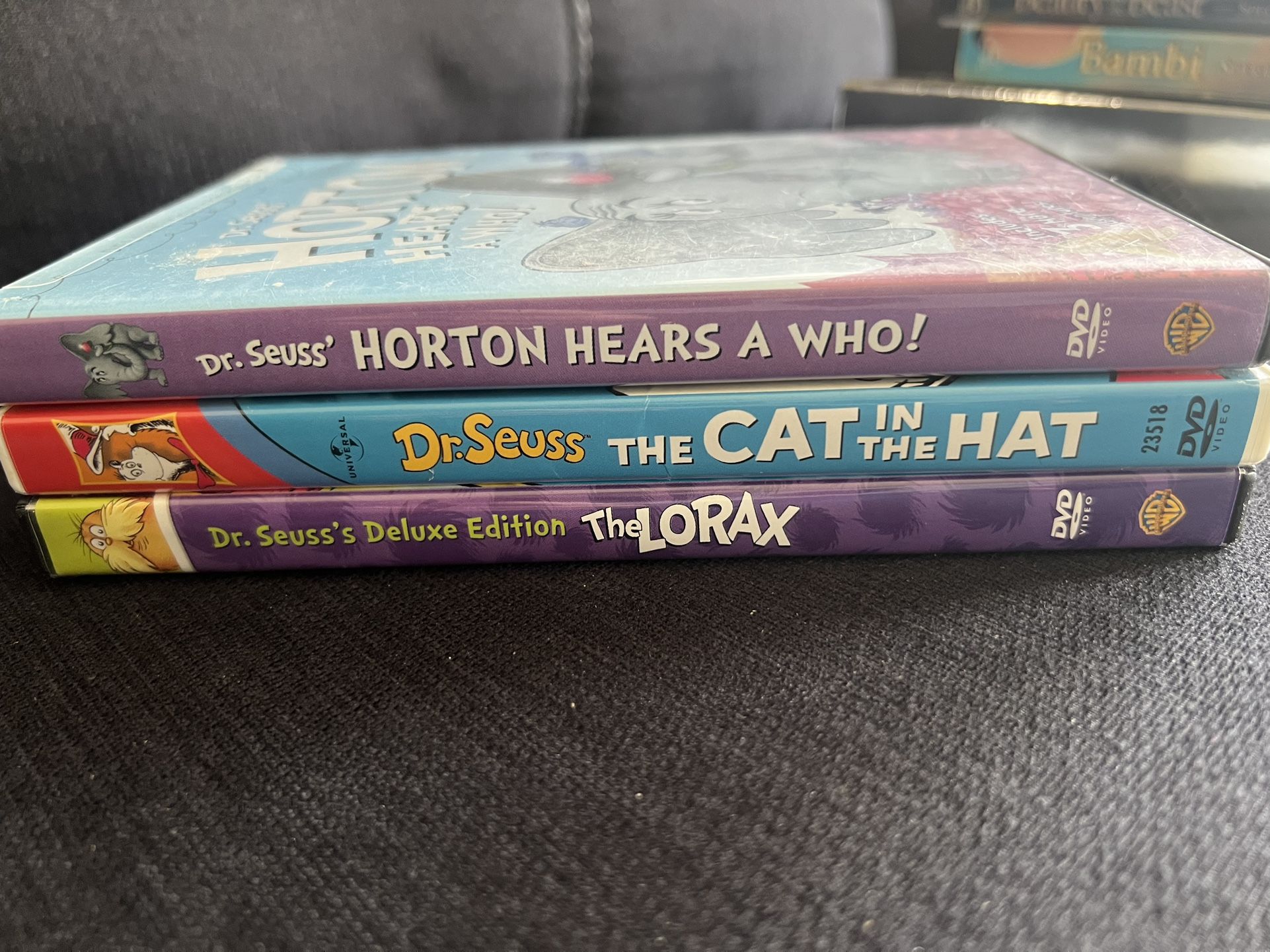 Dr. Seuss Dvds- The Cat In The Hat, Horton Hears A Who, And The Lorax. $10 Takes All
