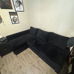 Small couch, folds out to a bed