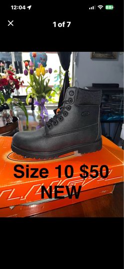 Mens work boots size 10 $50 Firm Price