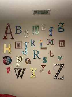 Wood Letters - Stuck With Command Strips