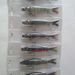 Multi jointed fishing lures 7pack lot