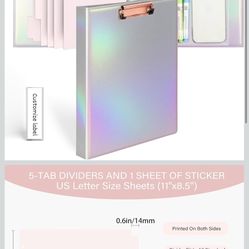 3-Ring Binder 1-inch with Clipboard