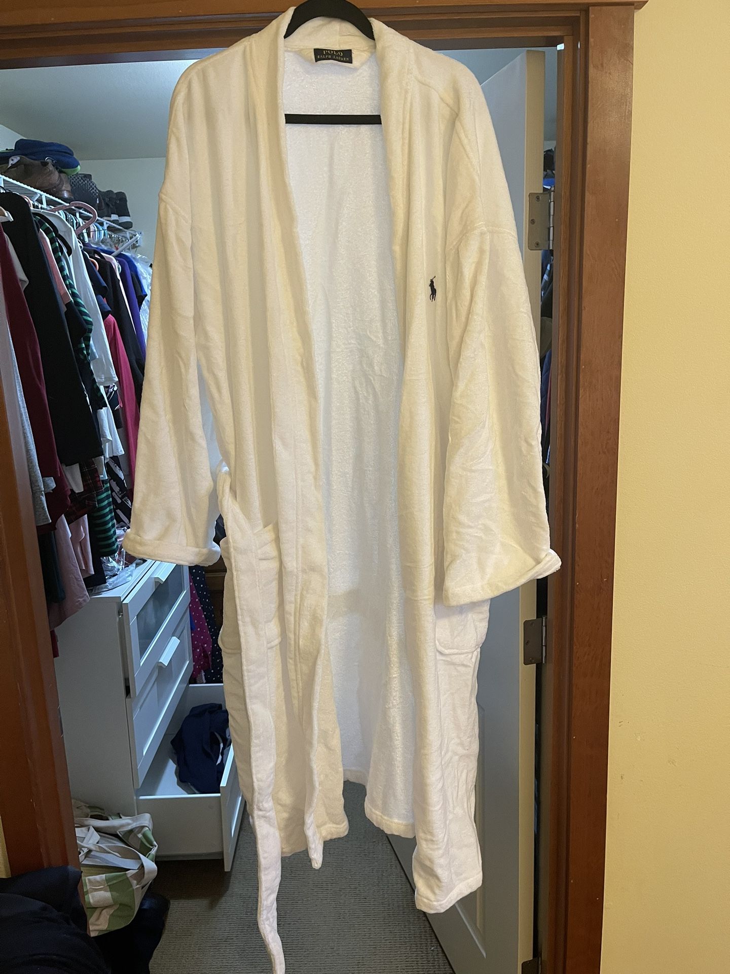Ralph Lauren Classic White Robe Brand New Size Small And large