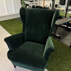 IKEA Strandmon Wing Back Velvet Chair