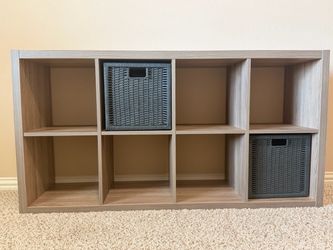 8-Cube Storage Organizer with 2 Baskets