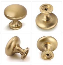 New Aged Brass Knobs 12 Pack, Solid Warm Gold Cabinet Knobs