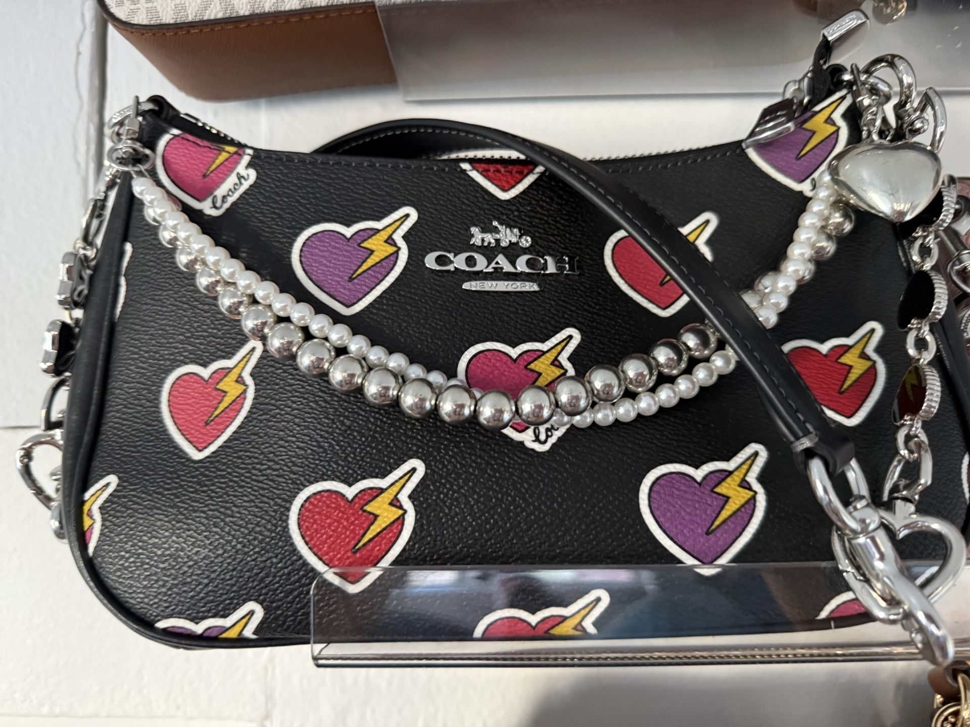 Coach Teri Bag with Heart Bolt Print