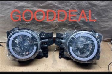 OH132 Fit 07-14 Toyota FJ Cruiser LED Bar Headlight Light Lamp Pair