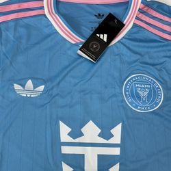 INTER DE MIAMI . BLUE LIGHT AWAY 2025-26 JERSEY. FAN VERSION.