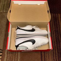 White Leather Nike Cortez 