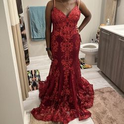 Prom Dress Red size 14