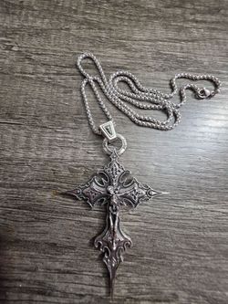 Skeleton cross necklace