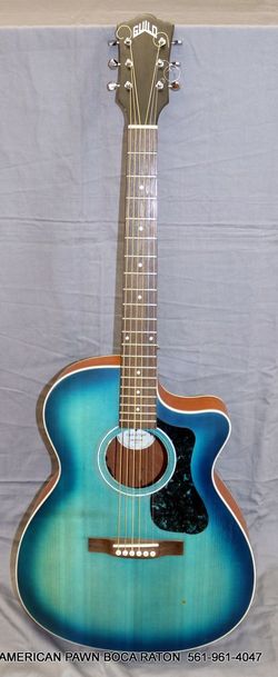 Guild OM-240CE Orchestra Acoustic-Electric Guitar Blue  Used,