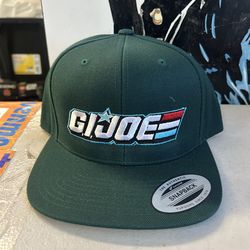 Embroidered  adjustable GIJoe  logo Hat in green