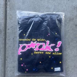Sp5der Pink Black Hoodie
