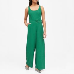 Brand New Woman’s Banana Republic brand Green Scoop-Neck Jumpsuit Up For Sale