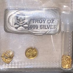 1/2 g prospector gold round 1 g and a half loose nuggets with a 1.2 g solid nugg