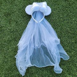 Bride Bridal Veil Ears Bow Headband