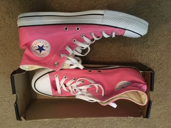 Brand new Converse high tops never worn. Purchased wrong size. $. 40 OBO