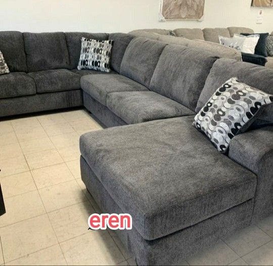 💃Brand New 👌Ballinasloe Smoke/Platinum RAF/LAF Sectional🦋Ottoman/Recliner Available🦋