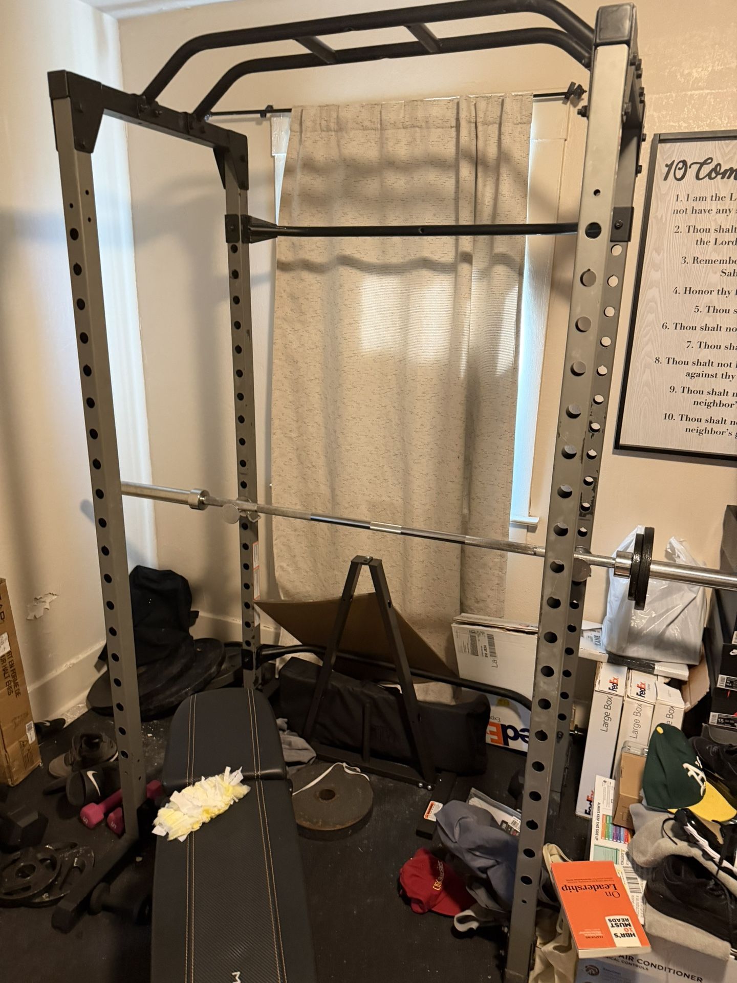 Full Squat Rack And Weights