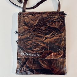 Women Shoulder  Bag Brown, Lather