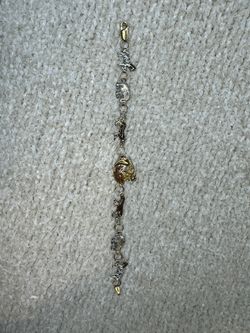 Sterling Silver 925 Enamel Noah’s Ark Animal Charm Bracelet