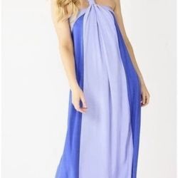 Nine West halter neck colorblock maxi dress XL