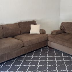 Sofa and oversized chair