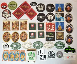 Brewery Coasters and Stickers