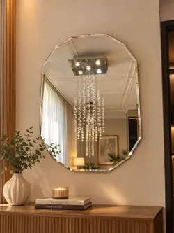 Large Octagonal Beveled Wall Mirror
