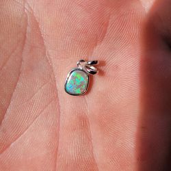 Opal Pendant Sterling Silver