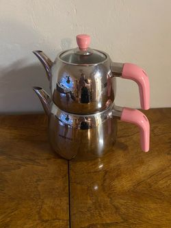Stainless steel double-decker tea kettle