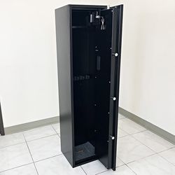 (New) $199 Large 5-Rifle Gun Safe Box Biometric Fingerprint 14x12x57” 