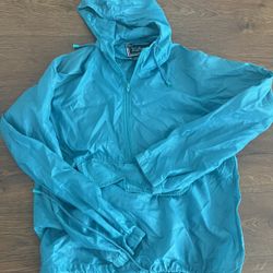Totes womens packable pullover 1/2 zip rain coat